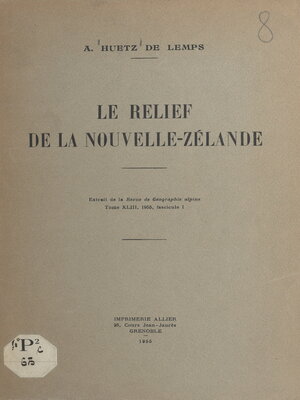 cover image of Le relief de la Nouvelle-Zélande